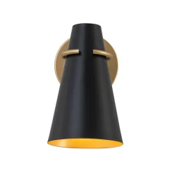 1-Light Adjustable Head Metal Cone Vanity Wall Sconce
