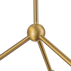 6-Light Amber Glass Globe Branch Sputnik Chandelier