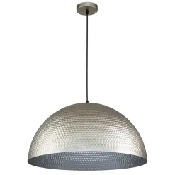 1-Light Antique Oversized Hammered Dome Pendant Light