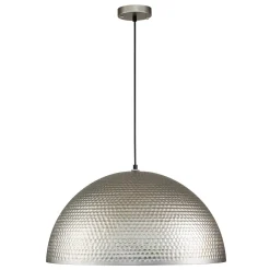 1-Light Antique Oversized Hammered Dome Pendant Light