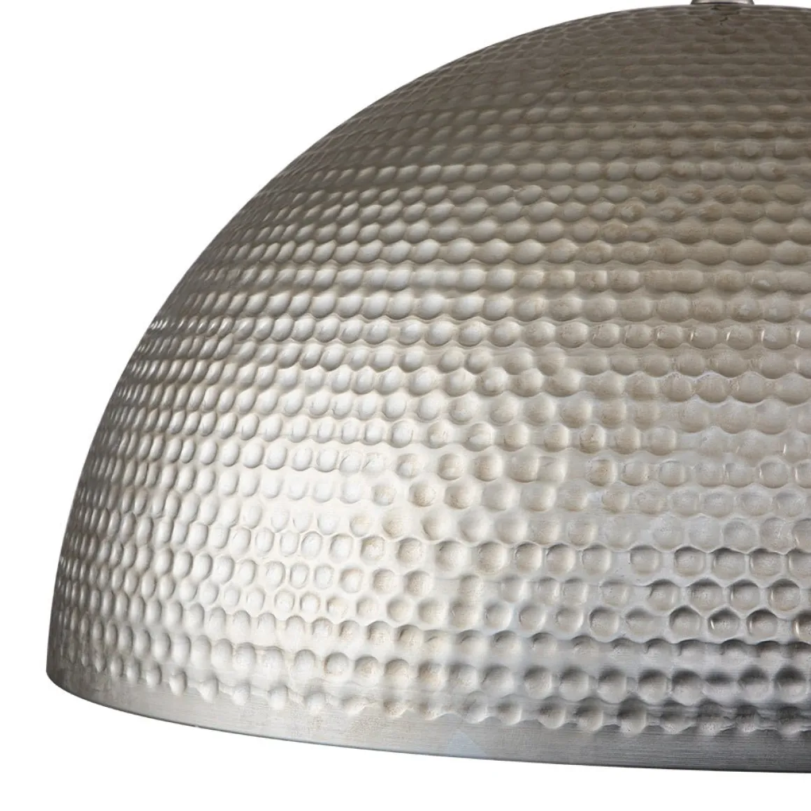 1-Light Antique Oversized Hammered Dome Pendant Light