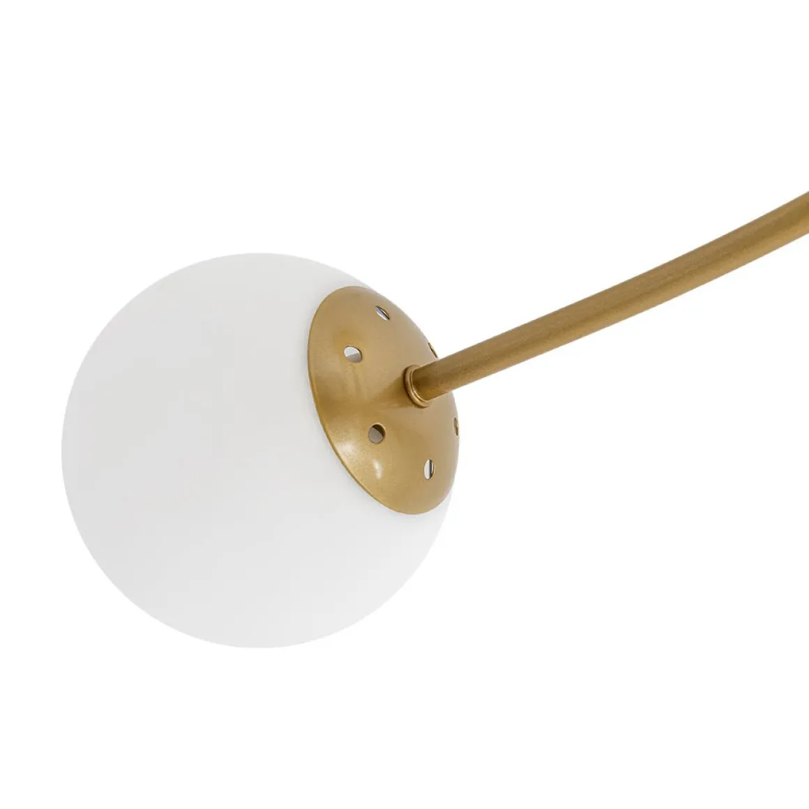 6‑Light Arch Opal Glass Globe Bubble Semi Flush Chandelier