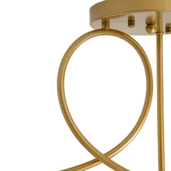 6‑Light Arch Opal Glass Globe Bubble Semi Flush Chandelier