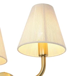 3-Light Beige Woven Thread Conical Vanity Wall Sconce
