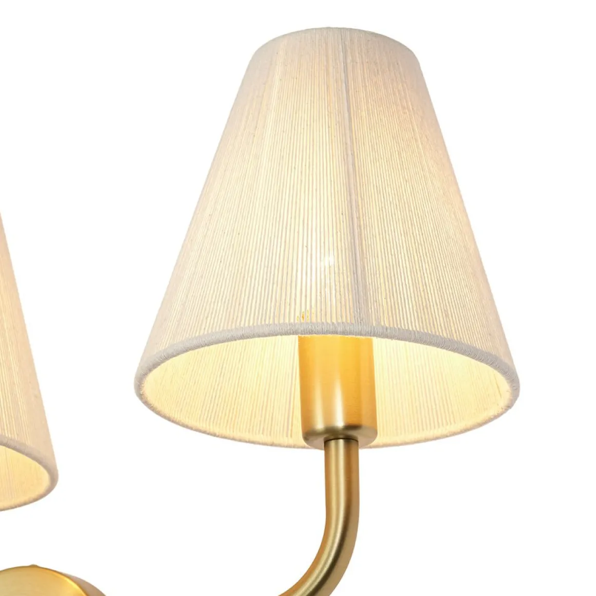 3-Light Beige Woven Thread Conical Vanity Wall Sconce