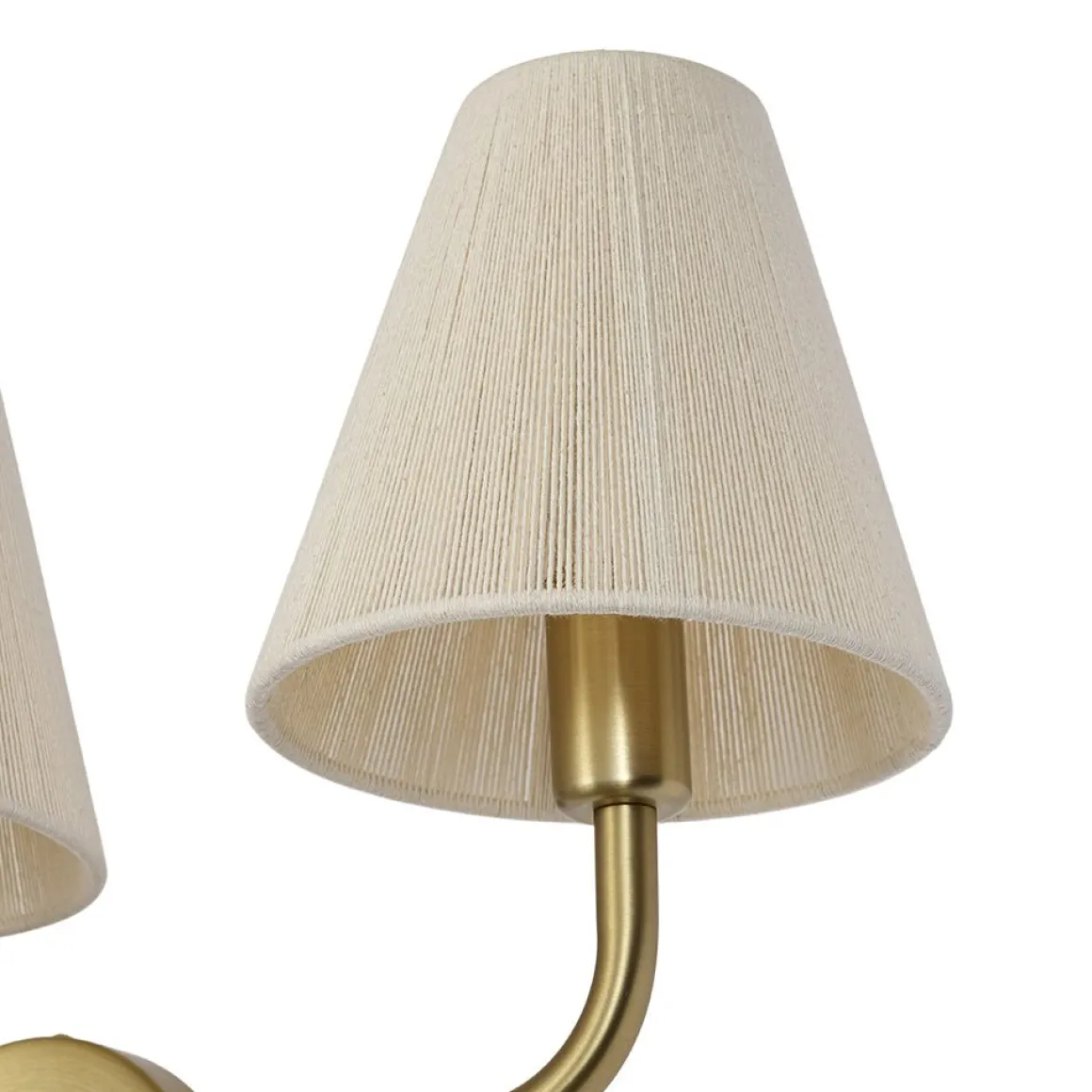 3-Light Beige Woven Thread Conical Vanity Wall Sconce