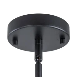 8-Light Black Brass White Glass Globe Round Sputnik Chandelier