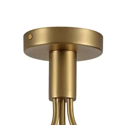 4-Light Bloom Clear Glass Globe Semi Flush Mount