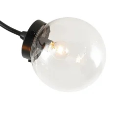4-Light Bloom Clear Glass Globe Semi Flush Mount