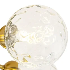 9-Light Bloom Water Glass Globe Tiered Sputnik Ceiling Light