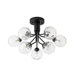 9-Light Bloom Water Glass Globe Tiered Sputnik Ceiling Light
