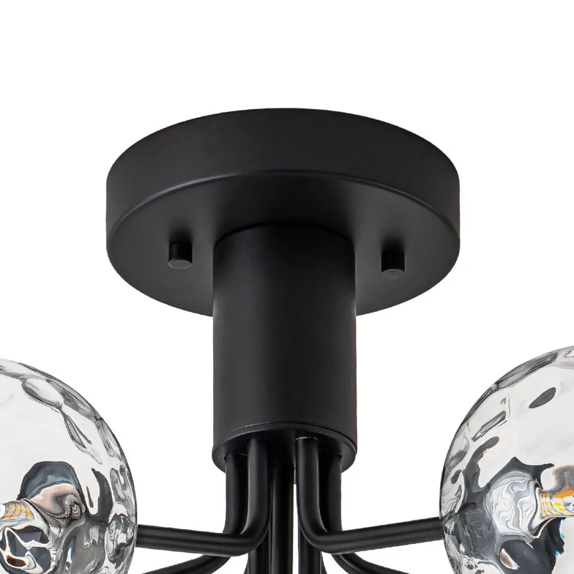 9-Light Bloom Water Glass Globe Tiered Sputnik Ceiling Light