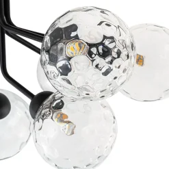 9-Light Bloom Water Glass Globe Tiered Sputnik Ceiling Light