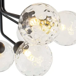9-Light Bloom Water Glass Globe Tiered Sputnik Ceiling Light
