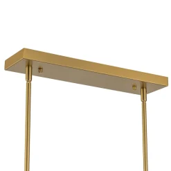 12-Light Brass Frosted Glass Bubble Linear Chandelier