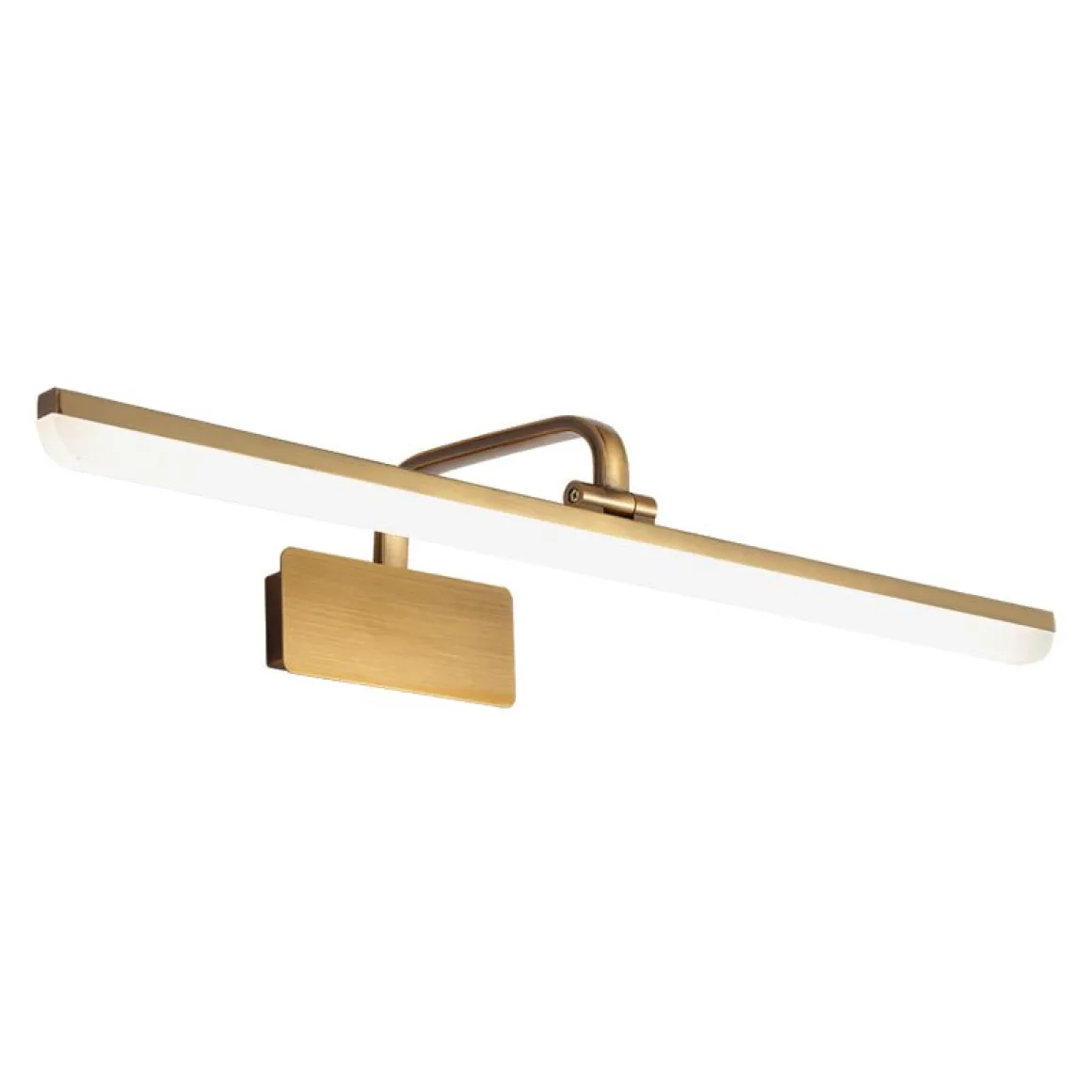 1-Light Brass Linear LED Vanity Light Picture Sconce
