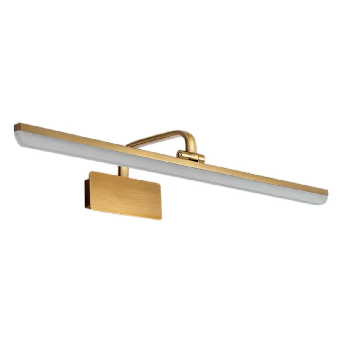 1-Light Brass Linear LED Vanity Light Picture Sconce