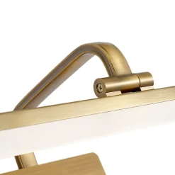 1-Light Brass Linear LED Vanity Light Picture Sconce