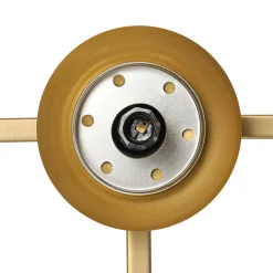 3-Light Brass Ribbed Glass Globe Vanity Wall Sconce