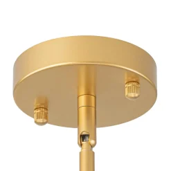 12-Light Brass Tiered Opal Glass Bubble Semi Flush Chandelier