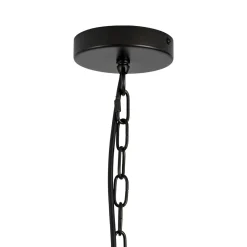 3-Light Candle Style Large Fabric Drum Cage Chandelier