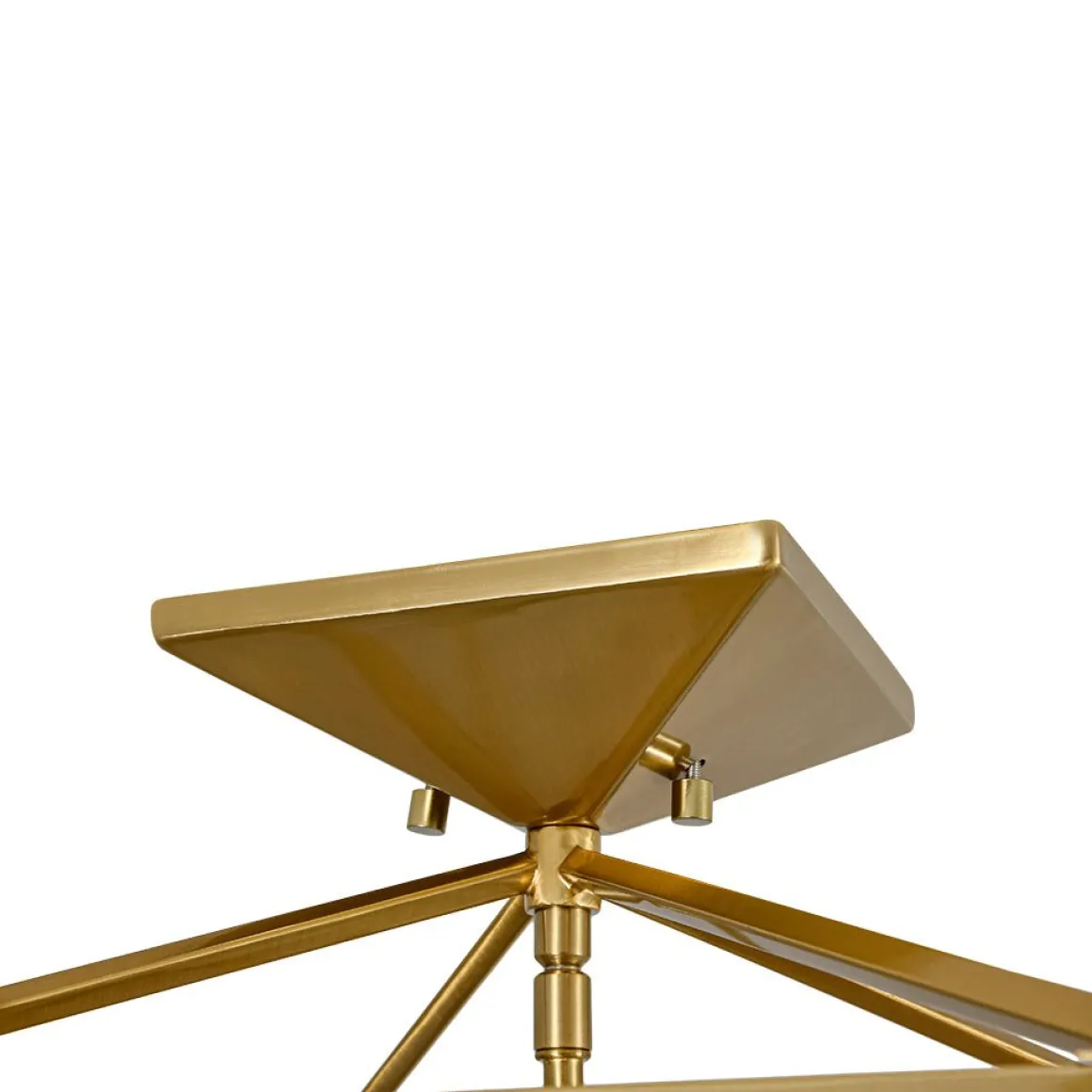 4-Light Candle Style Square Lantern Semi Flush Mount