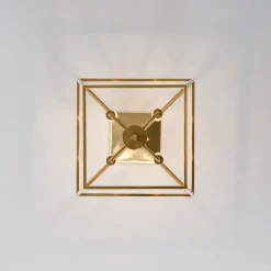 4-Light Candle Style Square Lantern Semi Flush Mount
