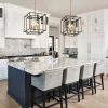 4-Light Candle Style Tiered Square Lantern Pendant