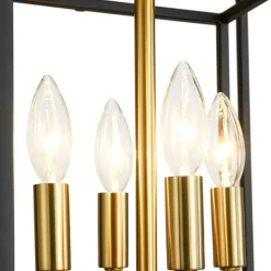 4-Light Candle Style Tiered Square Lantern Pendant