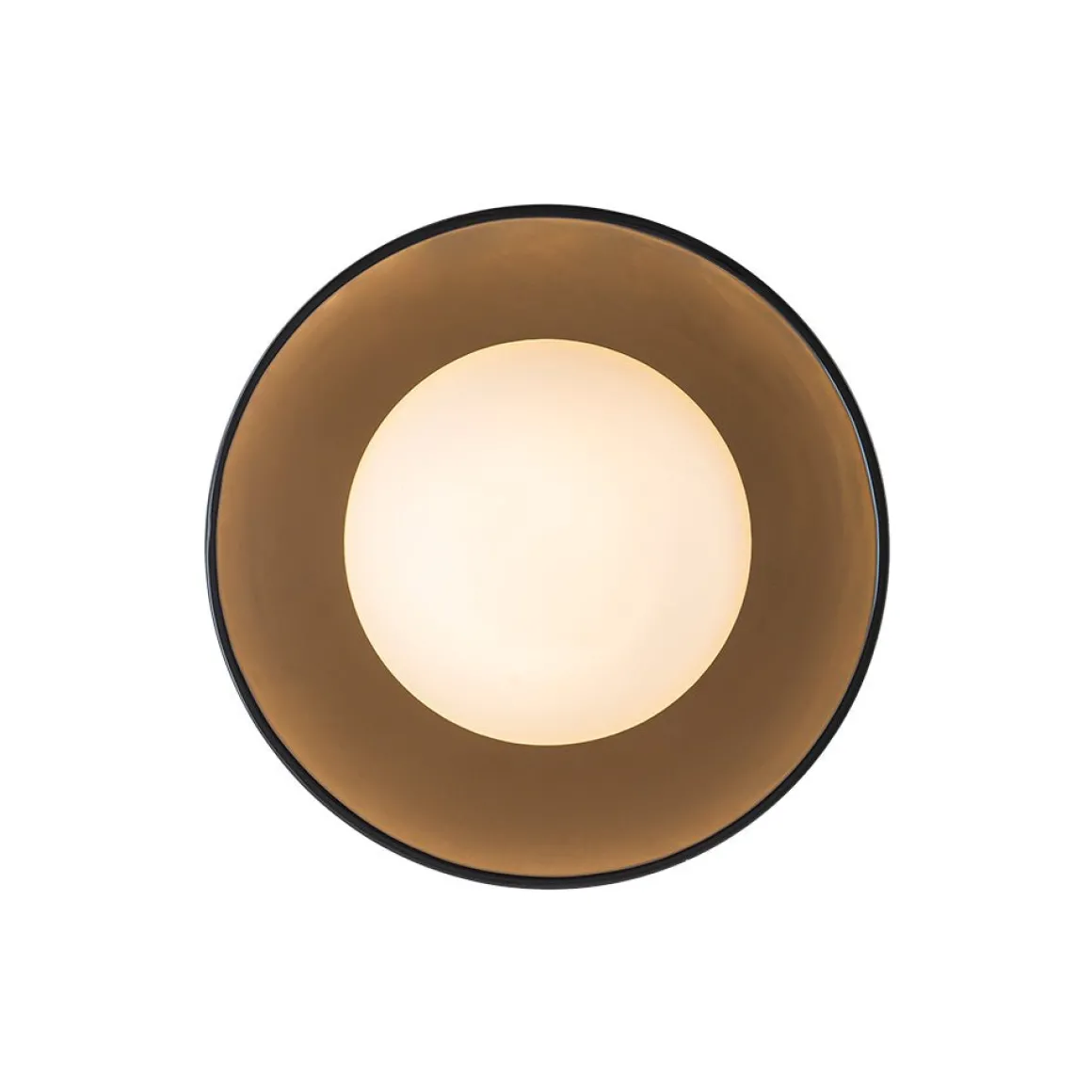 1-Light Ceramic Dome Frosted Shade Semi Flush Mount