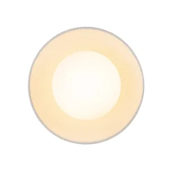 1-Light Ceramic Dome Frosted Shade Semi Flush Mount