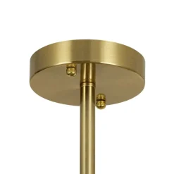 3-Light Clear Glass Globe Sputnik Semi Flush Mount