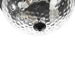 3-light Clear Water Glass Flush Mount Ceiling Light