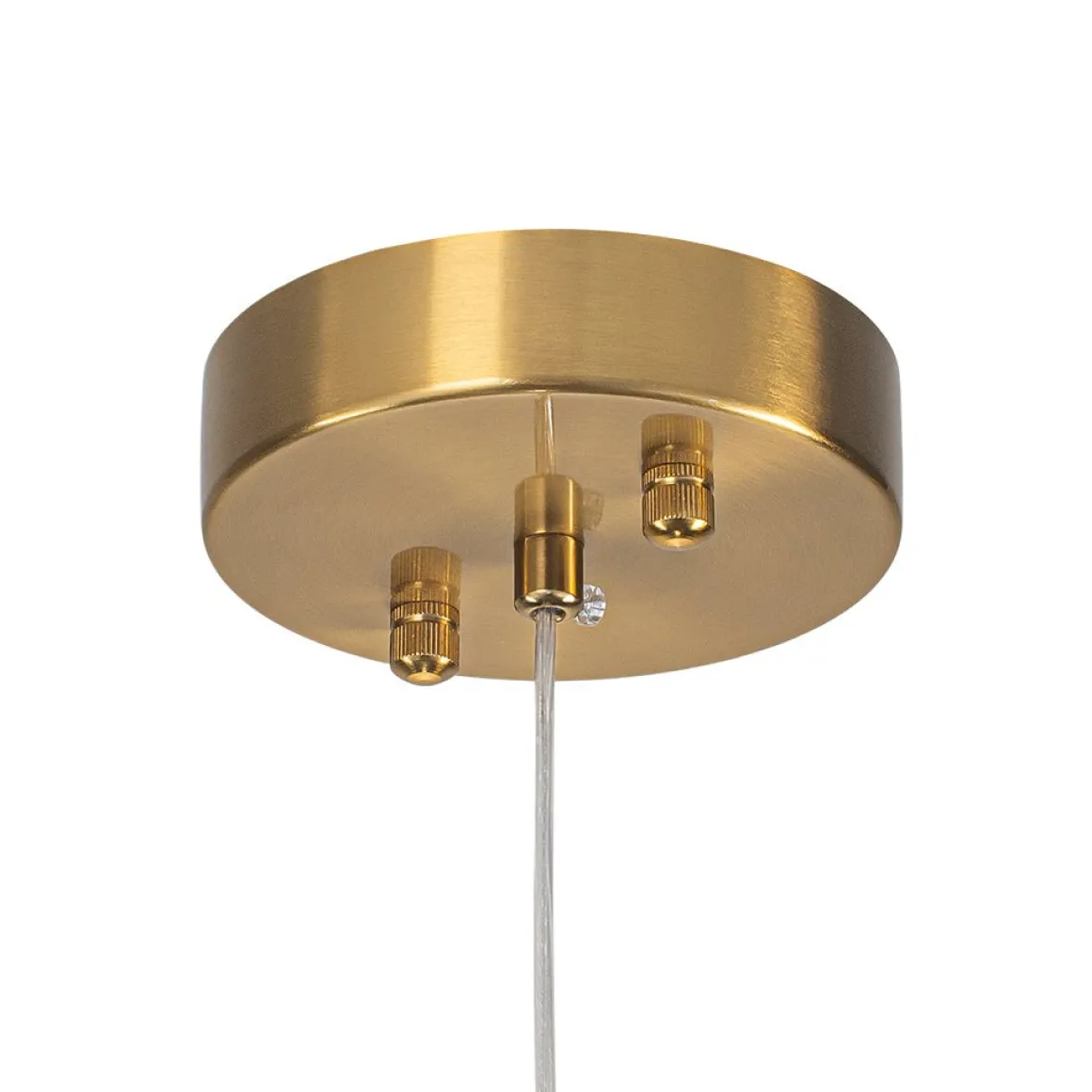 3-Light Cluster Gold Ruby Glass Globe Dimmable LED Pendant