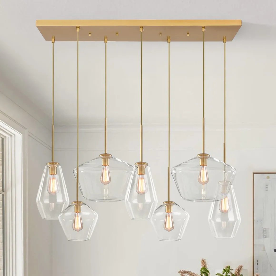 7-light Cluster Kitchen Island Pendant Lighting