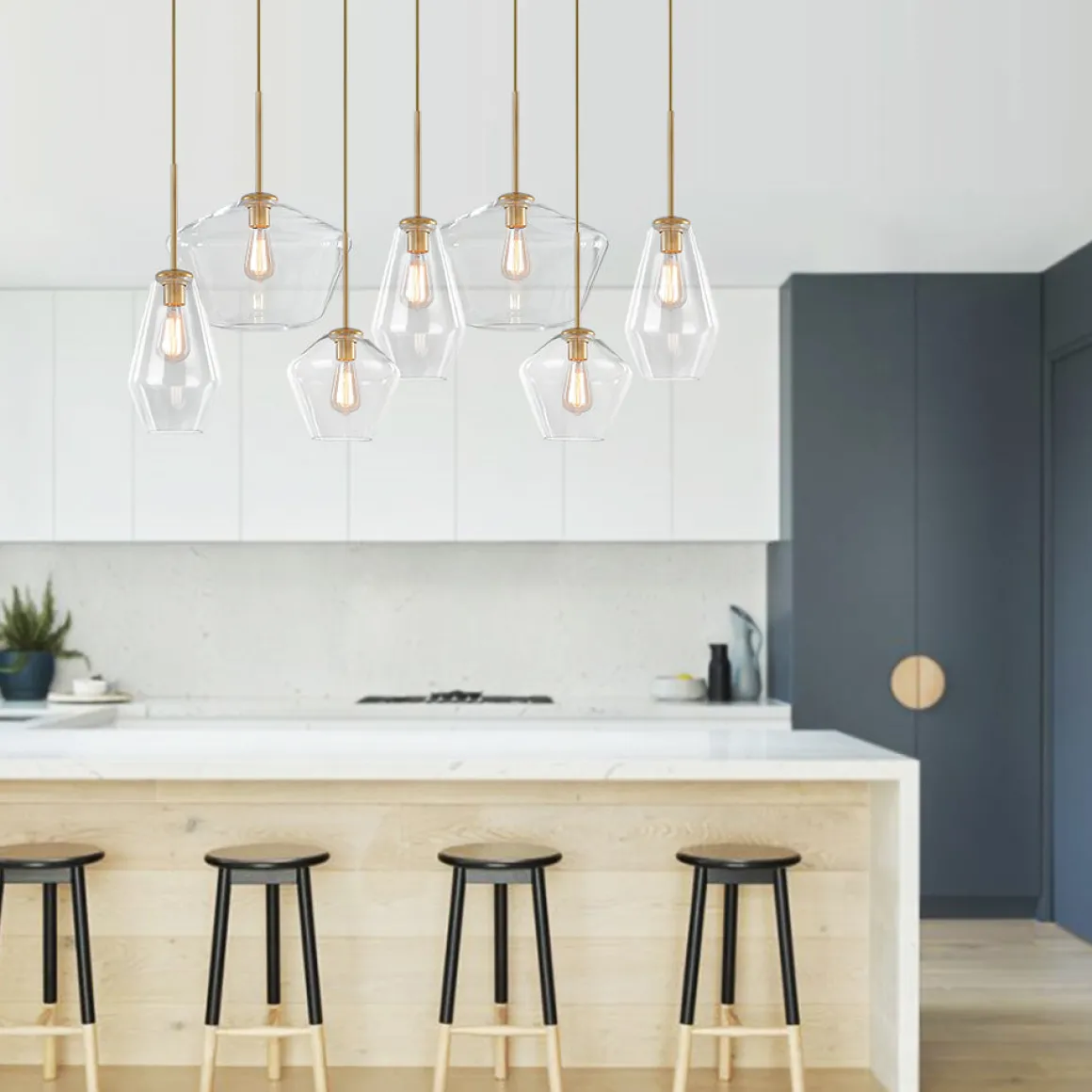 7-light Cluster Kitchen Island Pendant Lighting