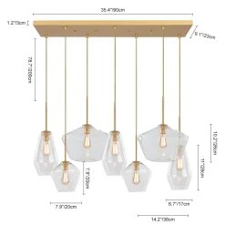 7-light Cluster Kitchen Island Pendant Lighting