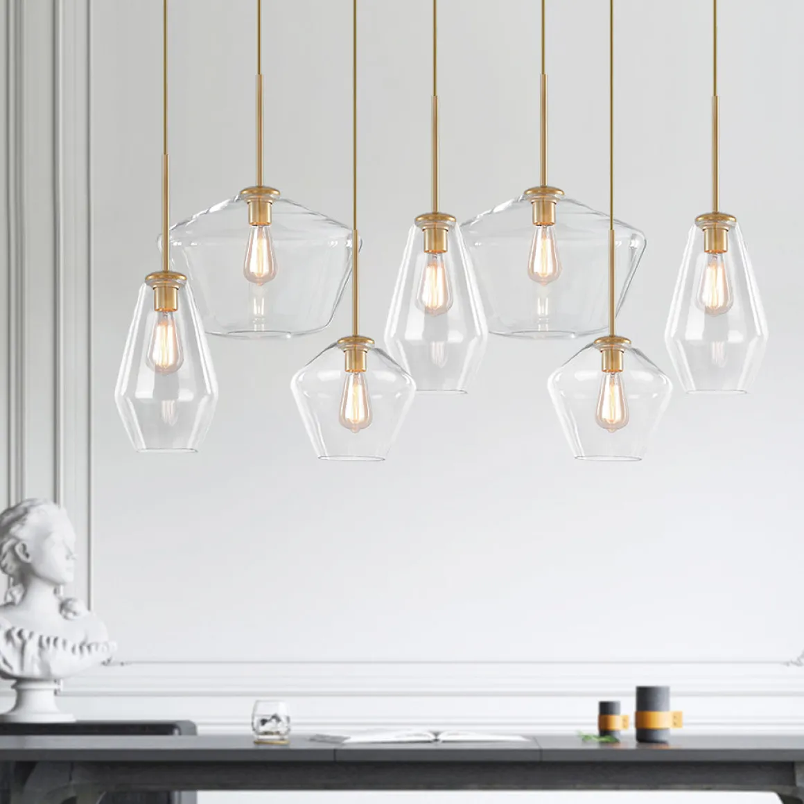 7-light Cluster Kitchen Island Pendant Lighting