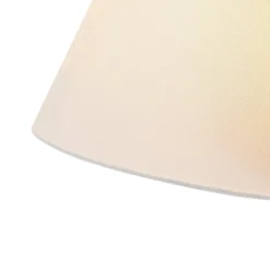 4-Light Cluster White Fabric Cone Shade Chandelier