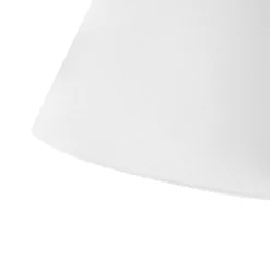4-Light Cluster White Fabric Cone Shade Chandelier