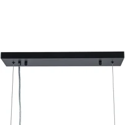 8-Light Color Tinted Glass Globe Bubble Linear Island Chandelier
