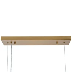 8-Light Color Tinted Glass Globe Bubble Linear Island Chandelier