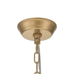4-Light Crystal Accented Capiz Shell Drum Lantern Pendant