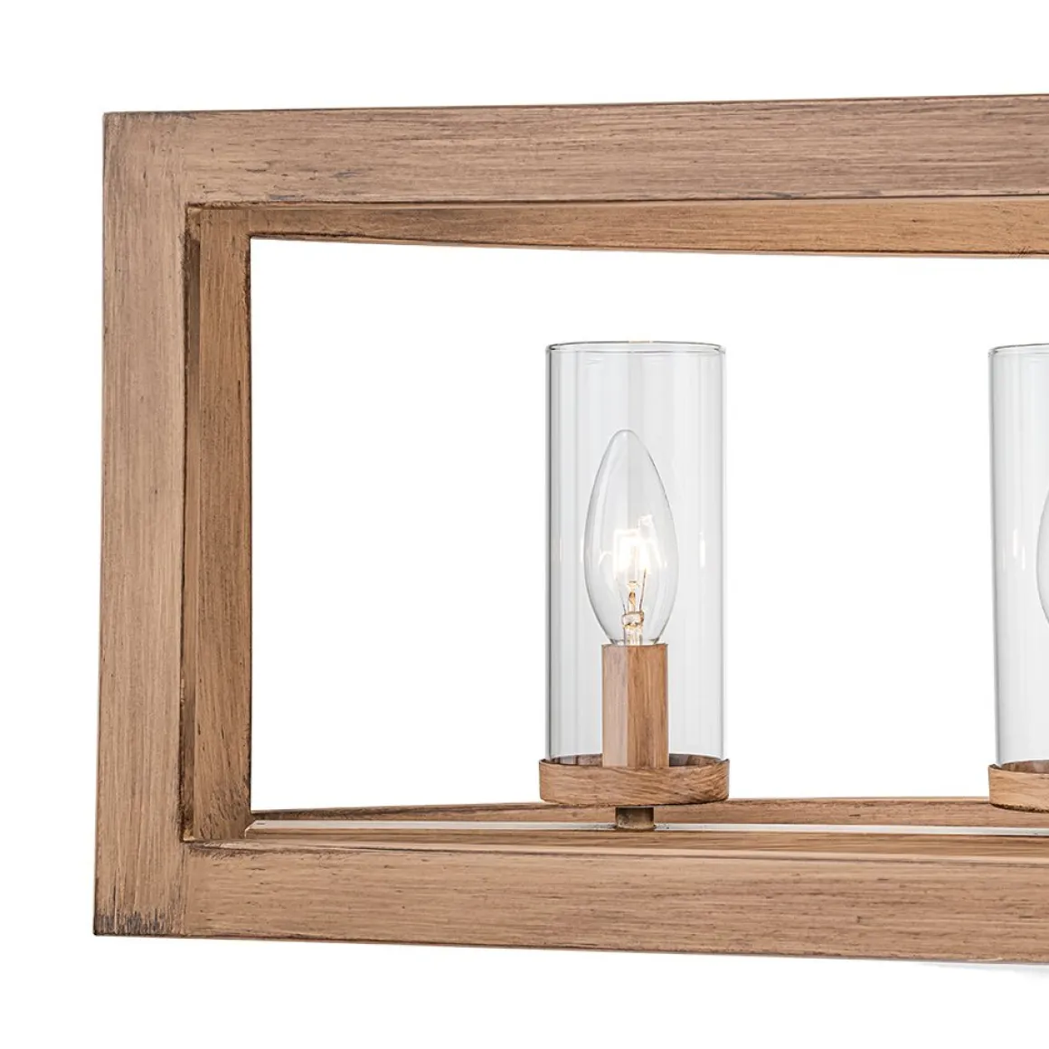 5-Light Curved Rectangle Frame Island Chandelier
