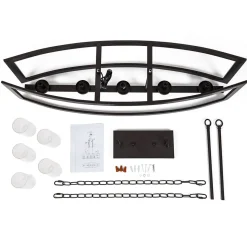 5-Light Curved Rectangle Frame Island Chandelier