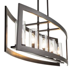 5-Light Curved Rectangle Frame Island Chandelier