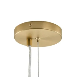 6-Light Dimmable Brass Cluster Clear Glass Bubble Sphere Chandelier