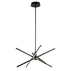 4-Light Dimmable LED Tube Sputnik Chandelier
