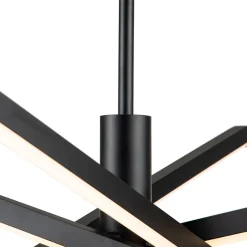 4-Light Dimmable LED Tube Sputnik Chandelier