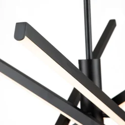 4-Light Dimmable LED Tube Sputnik Chandelier